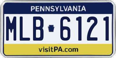 PA license plate MLB6121