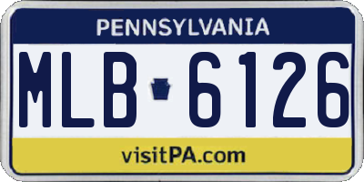 PA license plate MLB6126