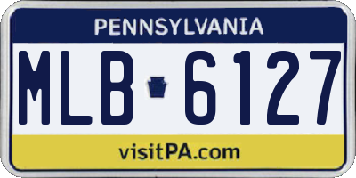 PA license plate MLB6127