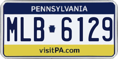 PA license plate MLB6129