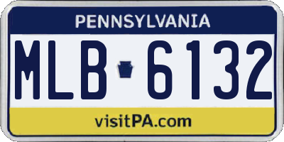 PA license plate MLB6132