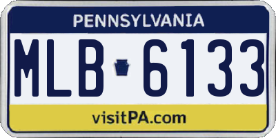 PA license plate MLB6133