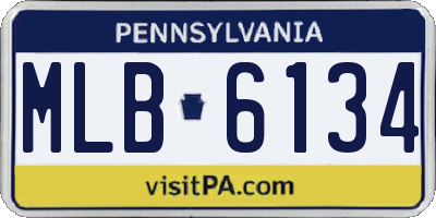 PA license plate MLB6134