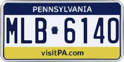 PA license plate MLB6140