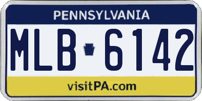 PA license plate MLB6142