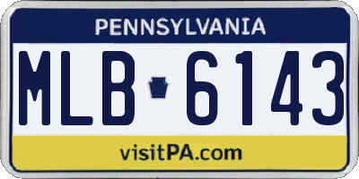 PA license plate MLB6143