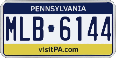 PA license plate MLB6144