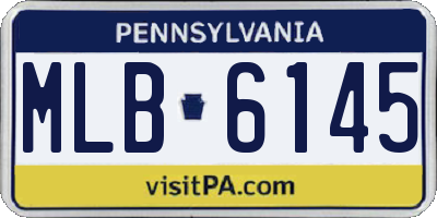 PA license plate MLB6145