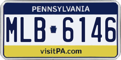 PA license plate MLB6146