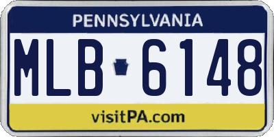 PA license plate MLB6148