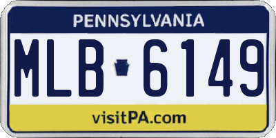 PA license plate MLB6149
