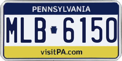 PA license plate MLB6150