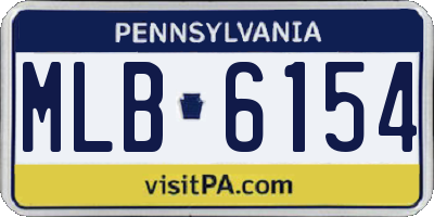 PA license plate MLB6154