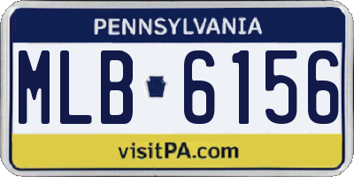 PA license plate MLB6156