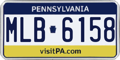 PA license plate MLB6158