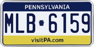 PA license plate MLB6159