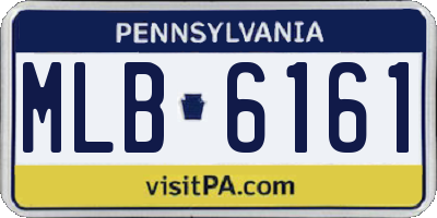 PA license plate MLB6161
