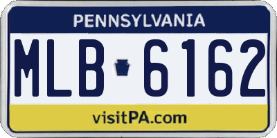 PA license plate MLB6162