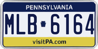 PA license plate MLB6164