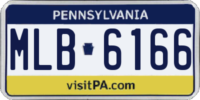 PA license plate MLB6166