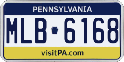PA license plate MLB6168