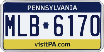 PA license plate MLB6170