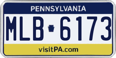 PA license plate MLB6173