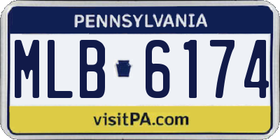 PA license plate MLB6174