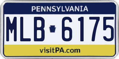 PA license plate MLB6175