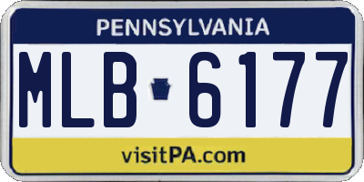 PA license plate MLB6177