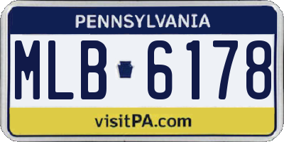 PA license plate MLB6178
