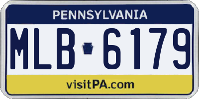 PA license plate MLB6179