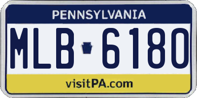 PA license plate MLB6180