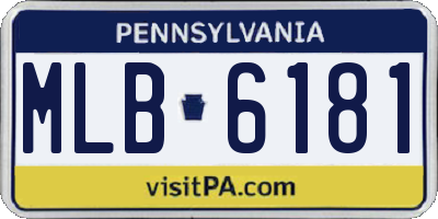 PA license plate MLB6181