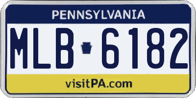 PA license plate MLB6182
