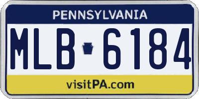 PA license plate MLB6184