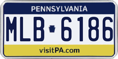 PA license plate MLB6186