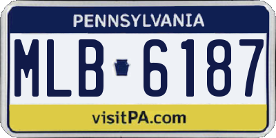 PA license plate MLB6187