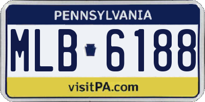 PA license plate MLB6188