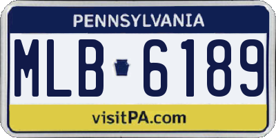 PA license plate MLB6189