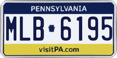 PA license plate MLB6195
