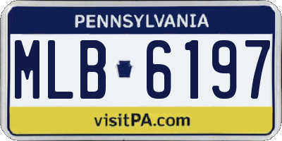 PA license plate MLB6197