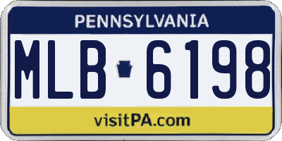 PA license plate MLB6198