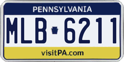 PA license plate MLB6211