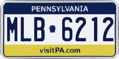 PA license plate MLB6212