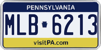 PA license plate MLB6213