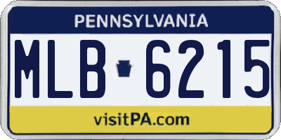 PA license plate MLB6215