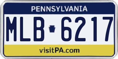 PA license plate MLB6217