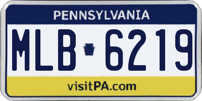 PA license plate MLB6219