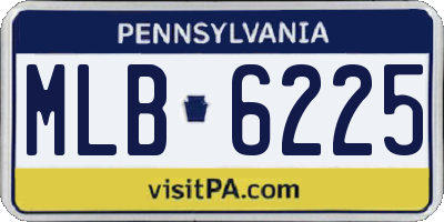 PA license plate MLB6225